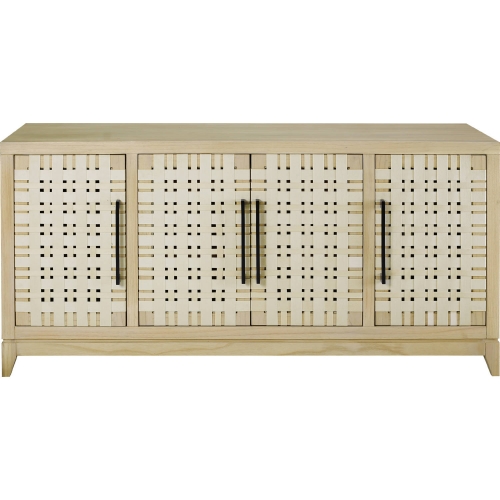 Sunset Harbor 68" Credenza in Cove Finish Wood & Neutral Fabric