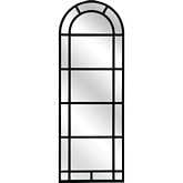 Arched Pier Mirror in Black Finish