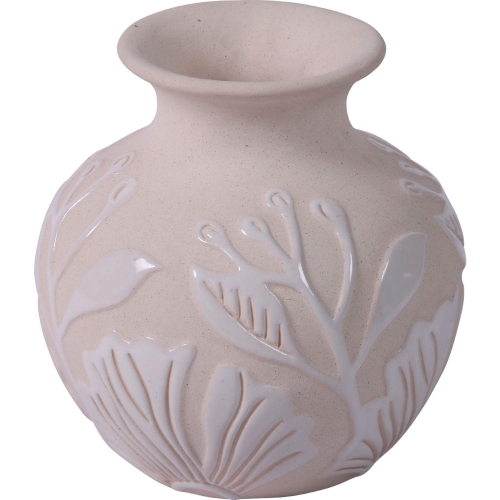 Charlotte Vase in Cream, Ivory & White Earthenware