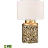 Giralda 18"H 1 Light Table Lamp in Antique Gold (Includes LED Bulb)