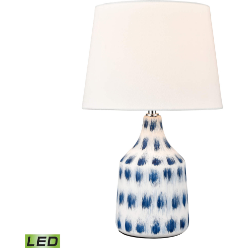 Colmar 18"H 1 Light Table Lamp in Blue& White Ceramic (Includes LED Bulb)