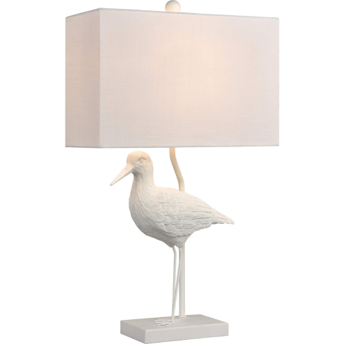 Wade 26"H 1 Light Table Lamp in Matte White Resin (Includes LED Bulb)