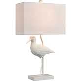 Wade 26"H 1 Light Table Lamp in Matte White Resin (Includes LED Bulb)