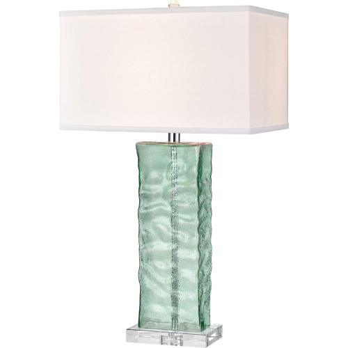 Arendell 30"H 1 Light Table Lamp in Light Green Glass