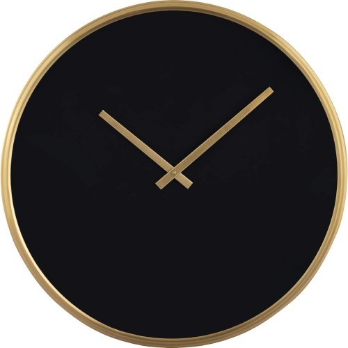 Onyx Wall Clock in Black & Gold