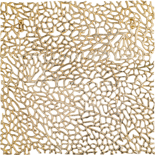 Mianus Dimensional Wall Art in Gold in Gold Aluminum