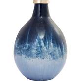 Bahama 15"H Vase in Blue Ombre Glass