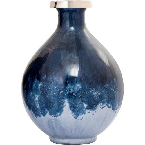 Bahama 12"H Vase in Blue Ombre Glass