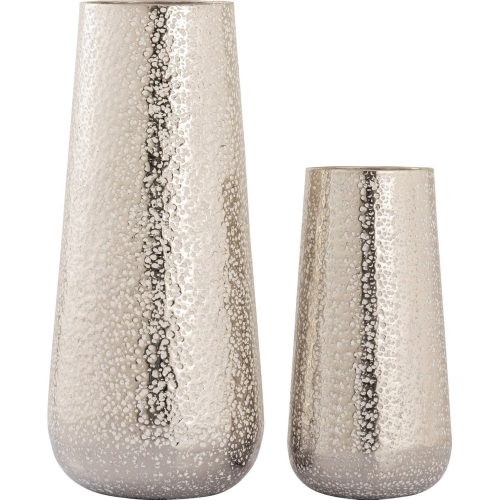 Willa Vase in Silver Aluminum (Set of 2)