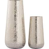 Willa Vase in Silver Aluminum (Set of 2)