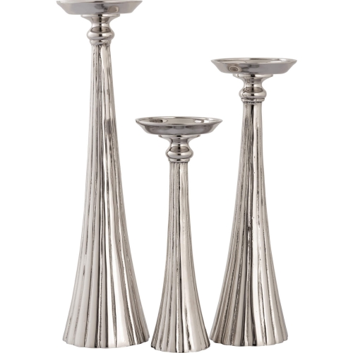 Bion Candleholder in Nickel Aluminum (Set of 3)