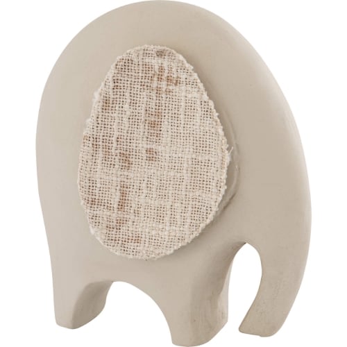 Amigo Elephant Sculpture in Cream & Beige Ecomix & Cotton