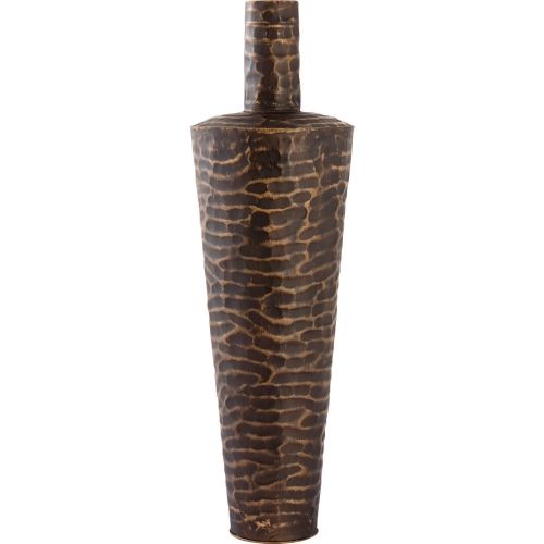 Council 30"H Vase in Textured Bronze Metal