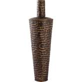 Council 30"H Vase in Textured Bronze Metal