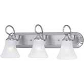 Elipse 24"W 3 Light Vanity Light in Brushed Nickel & Frosted Glass