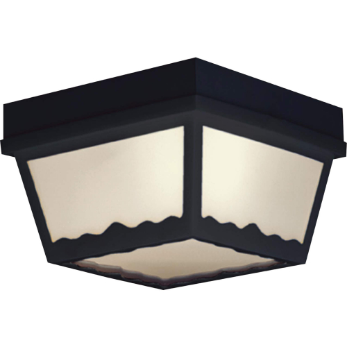 Outdoor Essentials 8"W 1 Light Outdoor Flush Mount in Black