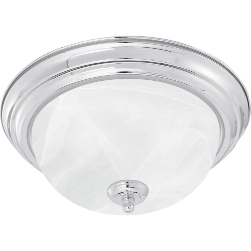 Ceiling Essentials 16"W 3 Light Flush Mount in Brushed Nickel & White Glass