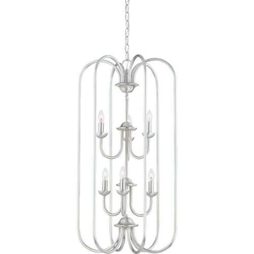 Bella 16.25"W 6 Light Chandelier in Brushed Nickel