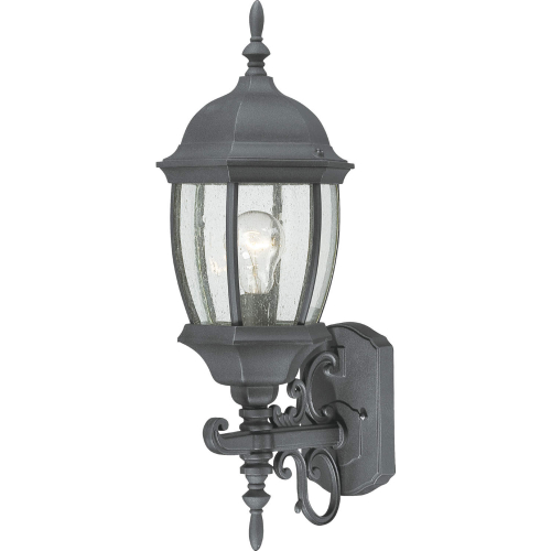 Covington 21.5"H 1 Light Outdoor Wall Sconce in Black Metal