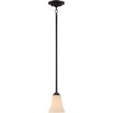 Treme 5"W 1 Light Ceiling Pendant Light in Espresso Metal & Champagne Glass