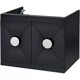 Aras 23.60" Bathroom Vanity Base Only in Black Wood