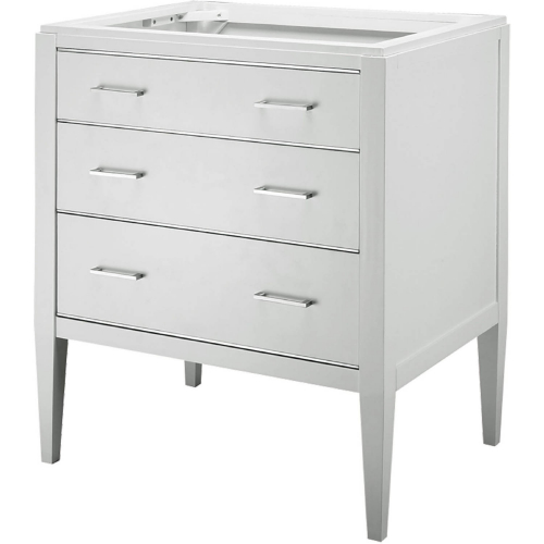 Manhattan 24" Bathroom Vanity Base Only in White Wood