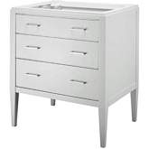 Manhattan 24" Bathroom Vanity Base Only in White Wood