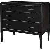 Manhattan 36" Bathroom Vanity Base Only in Black Wood