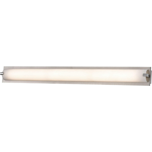 Piper 37"W 1 Light Vanity Light in Satin Nickel & Glass