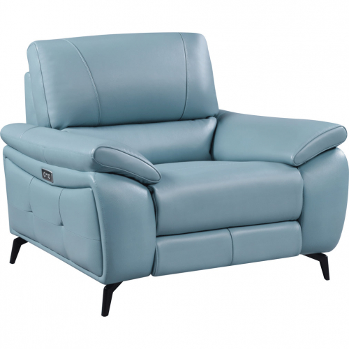 2934 Power Recliner in Juliet Blue Top Grain Leather