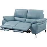 2934 Power Reclining Loveseat in Juliet Blue Top Grain Leather