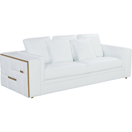 1005 Sofa in White Top Grain Leather