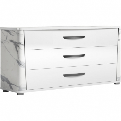 Anna Dresser in Gloss White, Grey & Silver