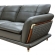 9180 Sectional Sofa with Left Facing Chaise in Grey Green Top Grain leather