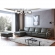 9180 Sectional Sofa with Left Facing Chaise in Grey Green Top Grain leather