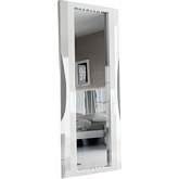 Ronda Floor Mirror in High Gloss White & Grey Finish