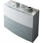 Ronda Dali Single Dresser in High Gloss White & Grey Finish