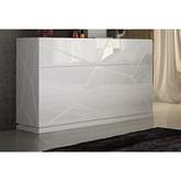 Kiu Double Dresser in High Gloss & Matte White