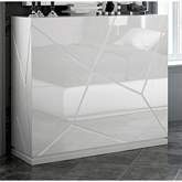 Kiu Single Dresser in High Gloss & Matte White