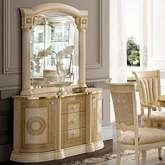 Aida 2 Door Buffet in High Gloss Ivory & Gold