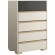 Alfa Chest in Gloss Light Beige, Gray & Champagne
