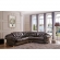 Apolo Sectional Sofa Right Facing in Brown Faux Croc Leather