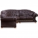 Apolo Sectional Sofa Right Facing in Brown Faux Croc Leather
