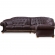 Apolo Sectional Sofa Right Facing in Brown Faux Croc Leather