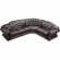 Apolo Sectional Sofa Right Facing in Brown Faux Croc Leather
