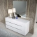 Athena Double Dresser in High Gloss White Finish