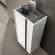 Bianca 5 Drawer Chest in White & Dark Grey Marble Color Finish