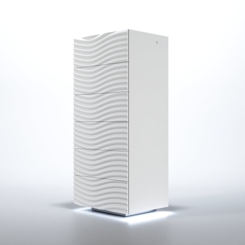 Wave Chest in High Gloss White Finish