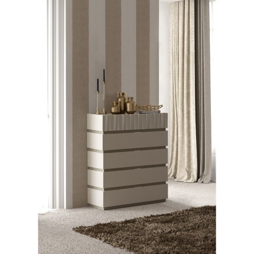 Marina 5 Drawer Chest in Matte Piedra Finish