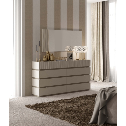 Marina Double Dresser in Matte Piedra Finish